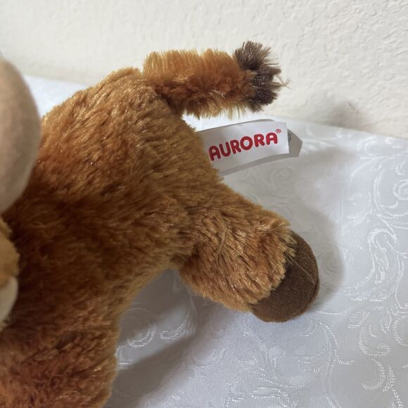 Aurora Toro Bull Flopsie Plush 8”Stuffed Animal Toy Texas Longhorns - Picture 4 of 7